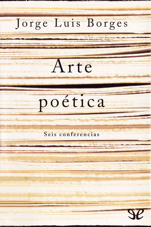 Arte poética: seis conferencias