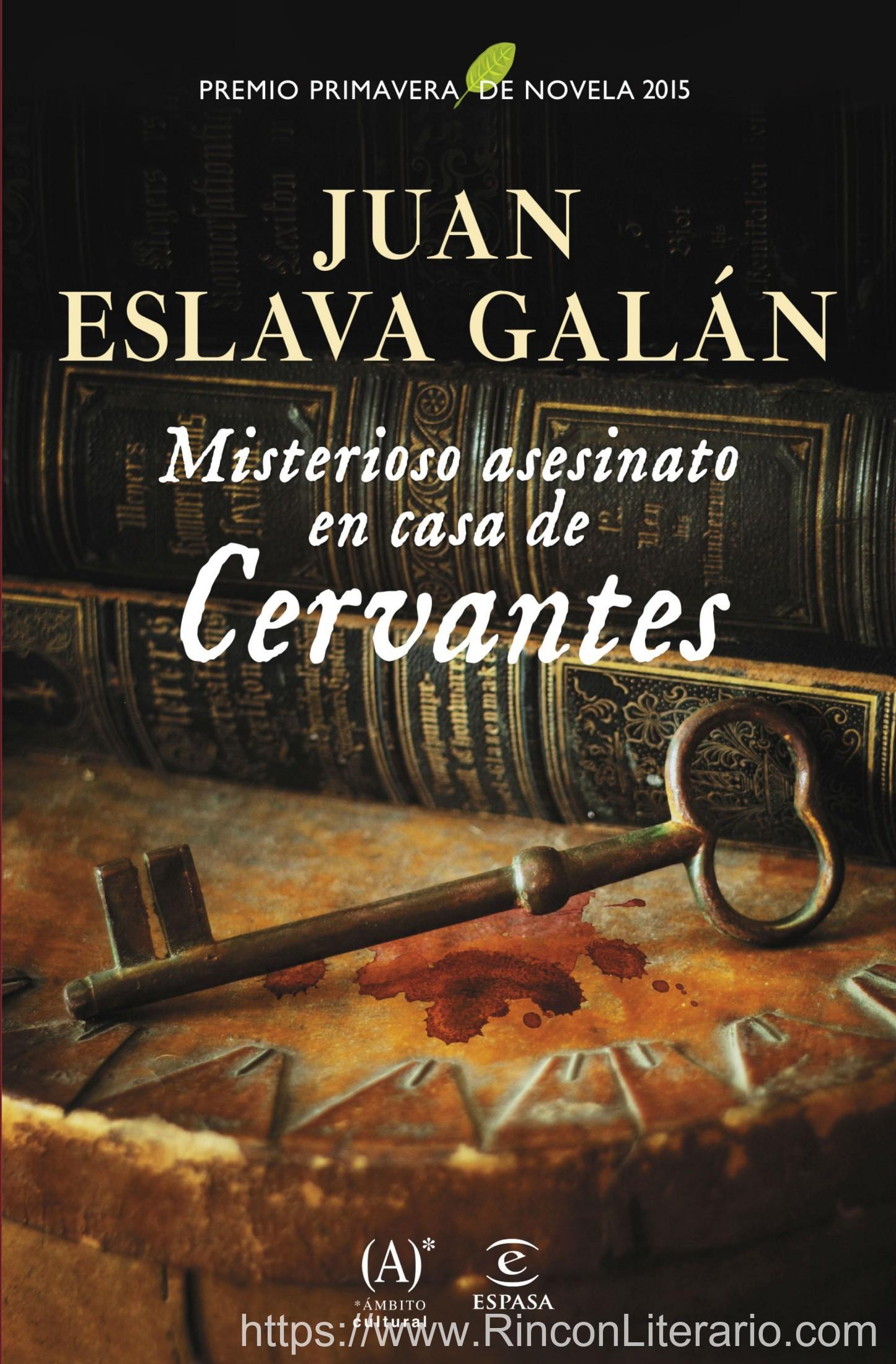 Misterioso asesinato en casa de Cervantes: Premio Primavera de Novela 2015