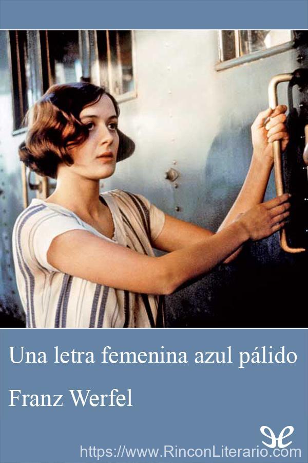 Una letra femenina azul pálido
