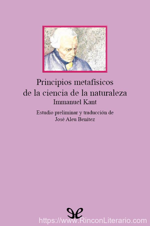 Principios metafísicos de la ciencia de la naturaleza