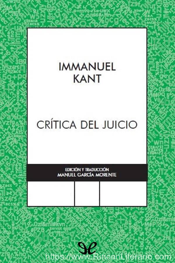 Crítica del juicio