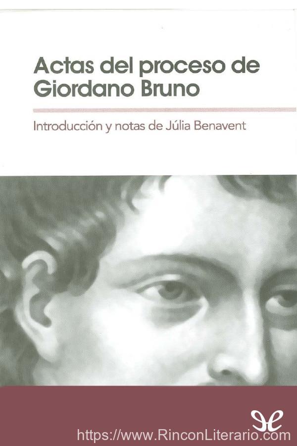 Actas del proceso de Giordano Bruno