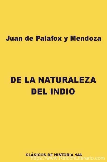 De la naturaleza del indio