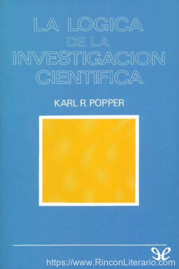 La lógica de la investigación científica