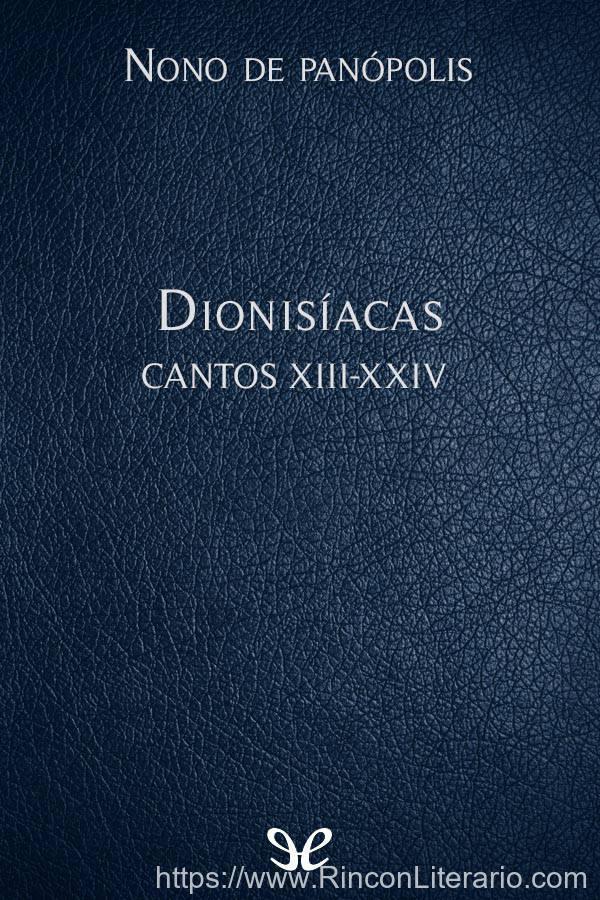 Dionisíacas Cantos XIII-XXIV