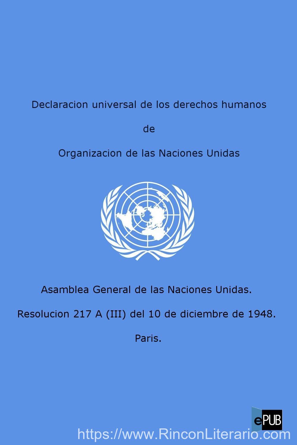 Declaración universal de los derechos humanos