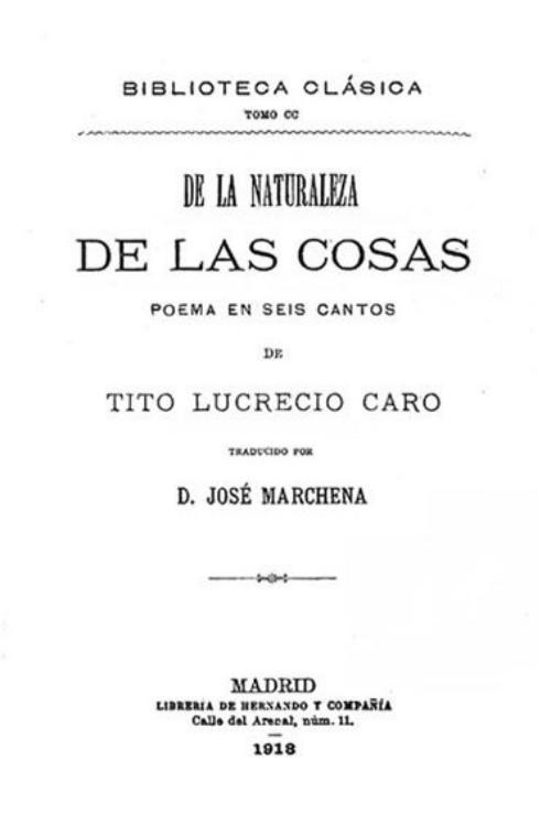 De la naturaleza de las cosas (De rerum natura)