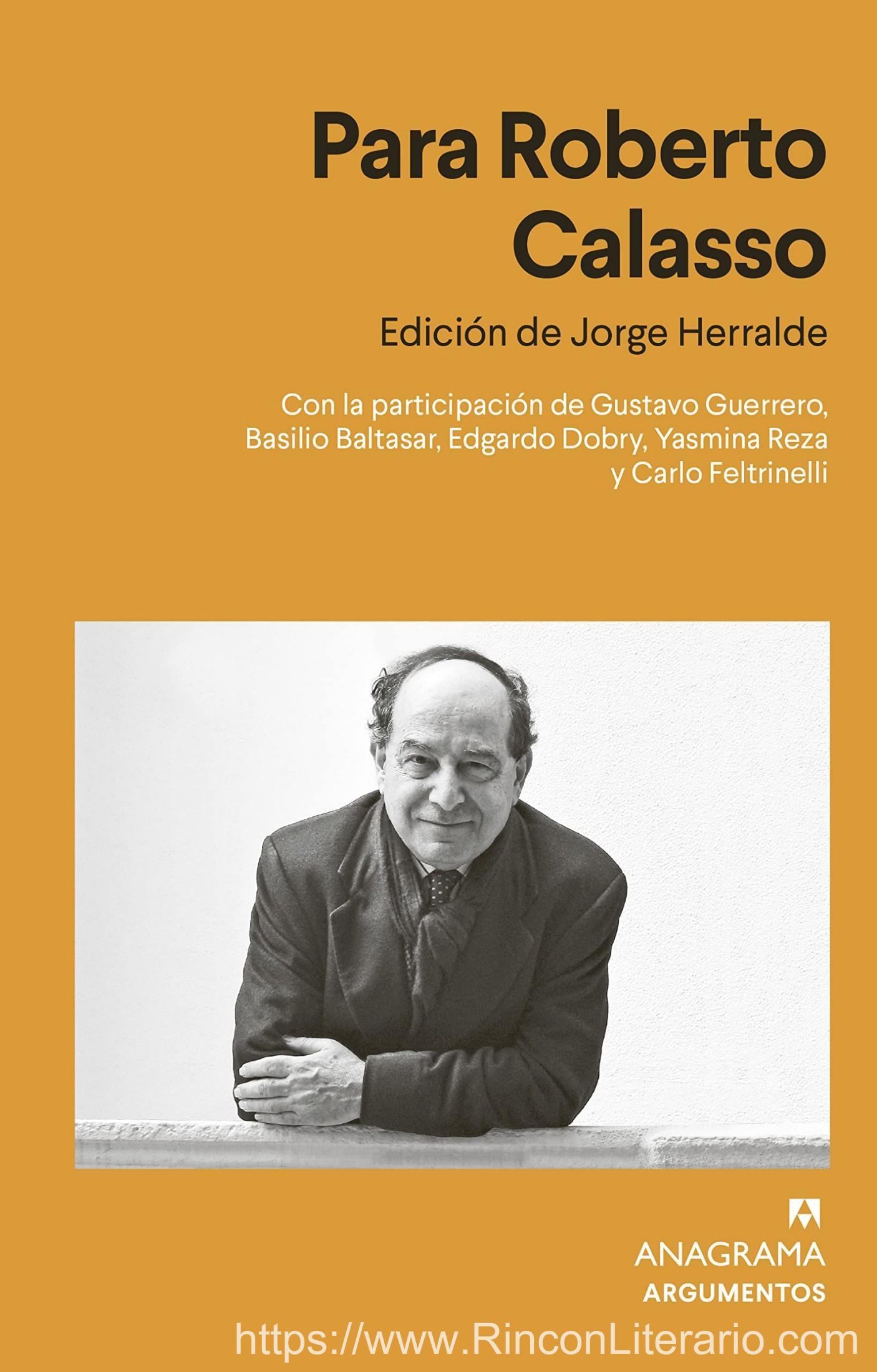 Para Roberto Calasso